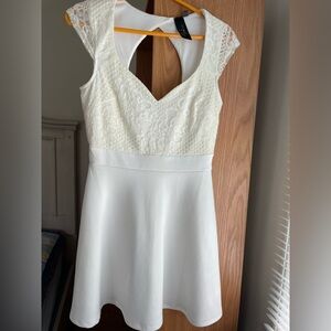 Trixxi White Lace A-Line Dress